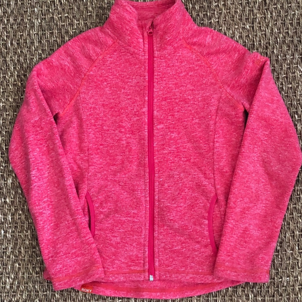 EUC Roxy Harmony Zip-Up Mock Neck Fleece Girls 10